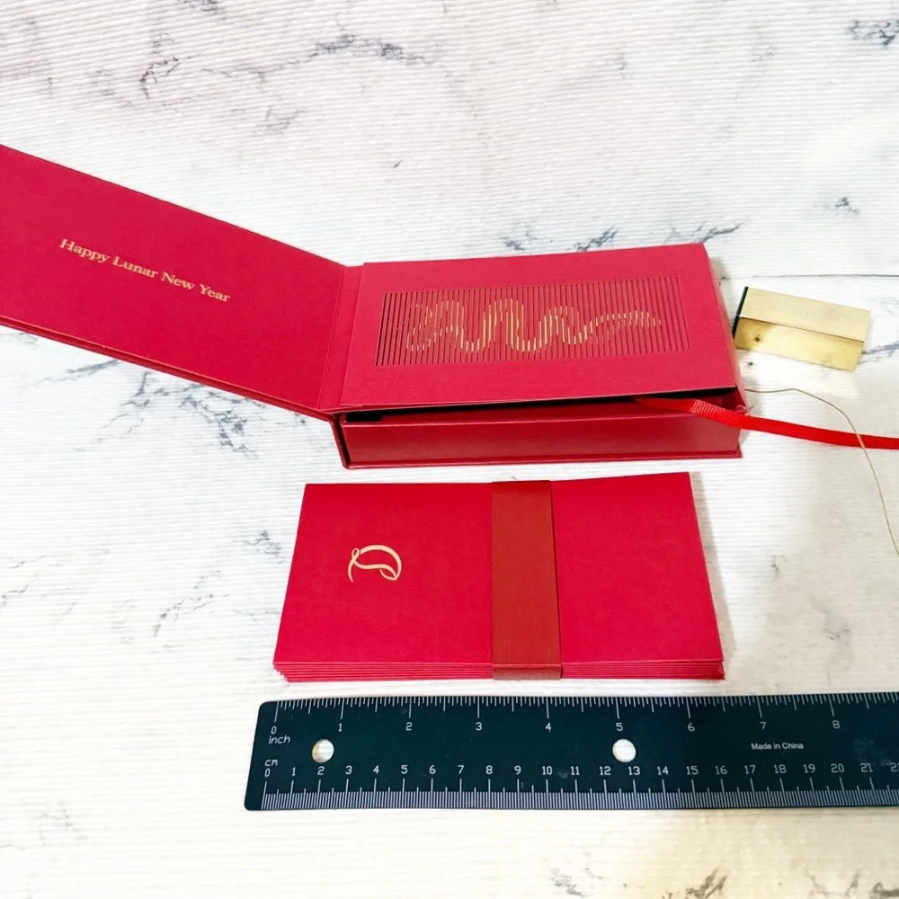 Christian Louboutin Moving Snake Barrier Grid Animation Box with Red Envelopes